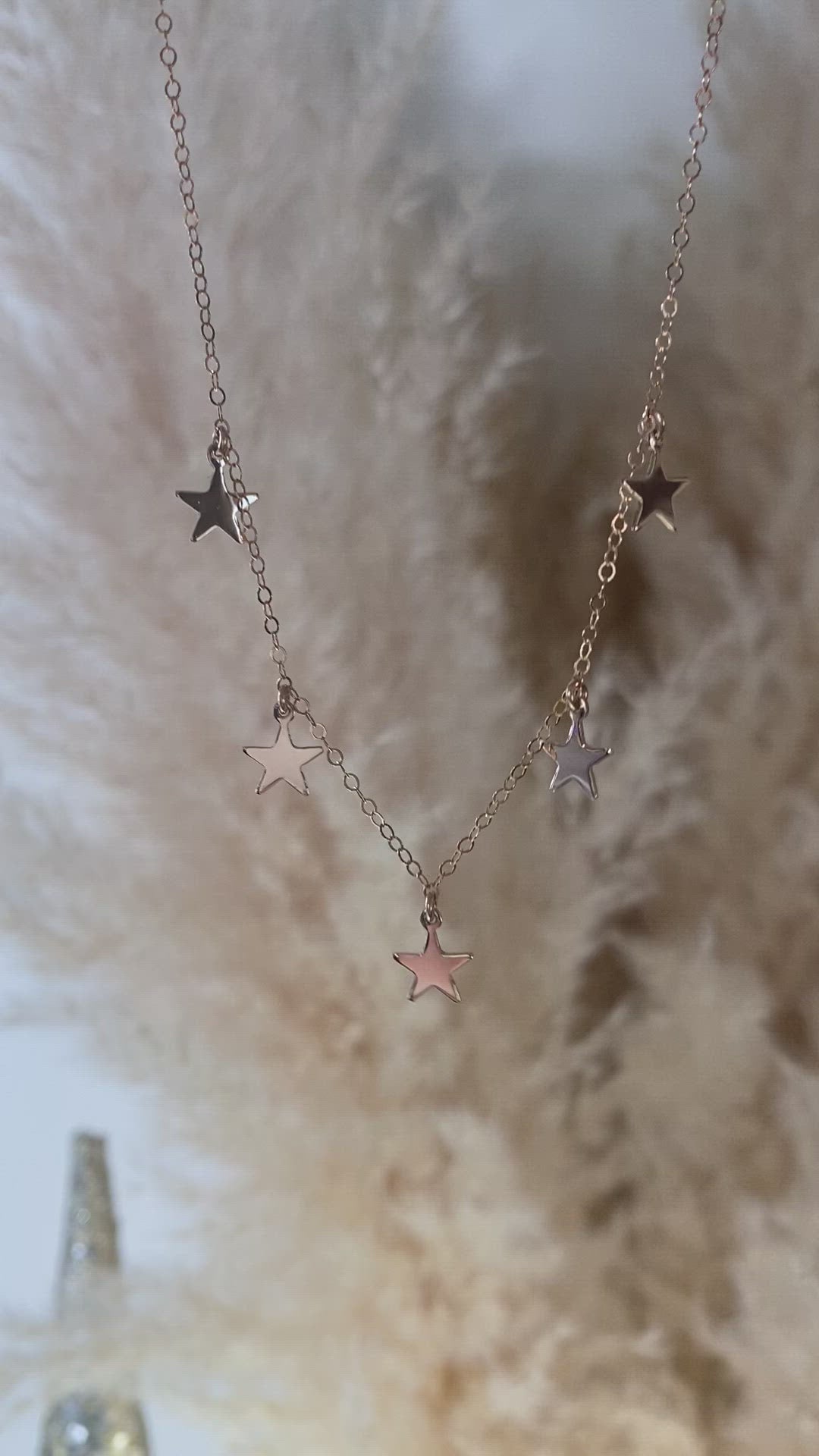 5 Star Choker Necklace | Dainty Celestial Charm Necklace